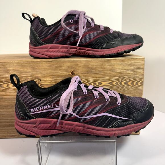 Merrell Trail Crusher Running Shoe Womens SZ 7.5 Pink Pastel Feminine  J37372 - Picture 2 of 9